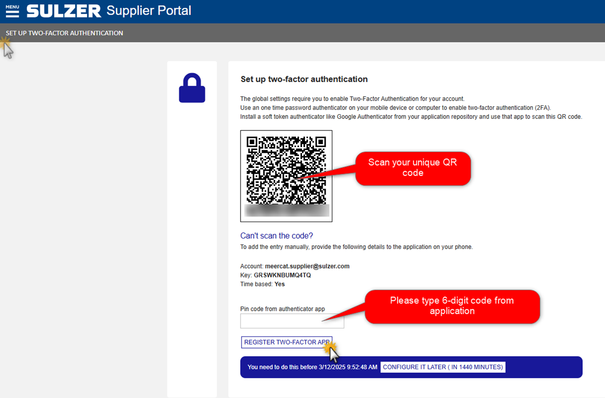 Meercat portal qr code