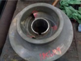 Impeller with heavy erosion marks