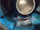 Wear marks on bearing sitting area