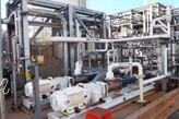 Progressive cavity pumps at a gas plant