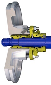 TB2 ready-fitted double mechanical seal cut-through