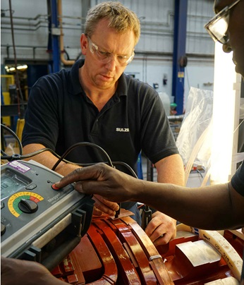 Insulation resistance tests were conducted before final reassembly.